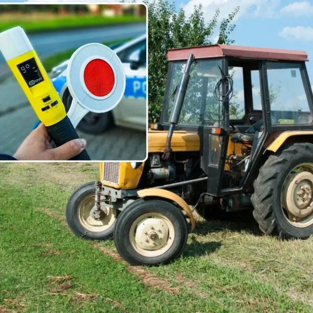 Trzy promile i skradziony ciągnik. Finał niebezpiecznego rajdu pod Nowym Sączem