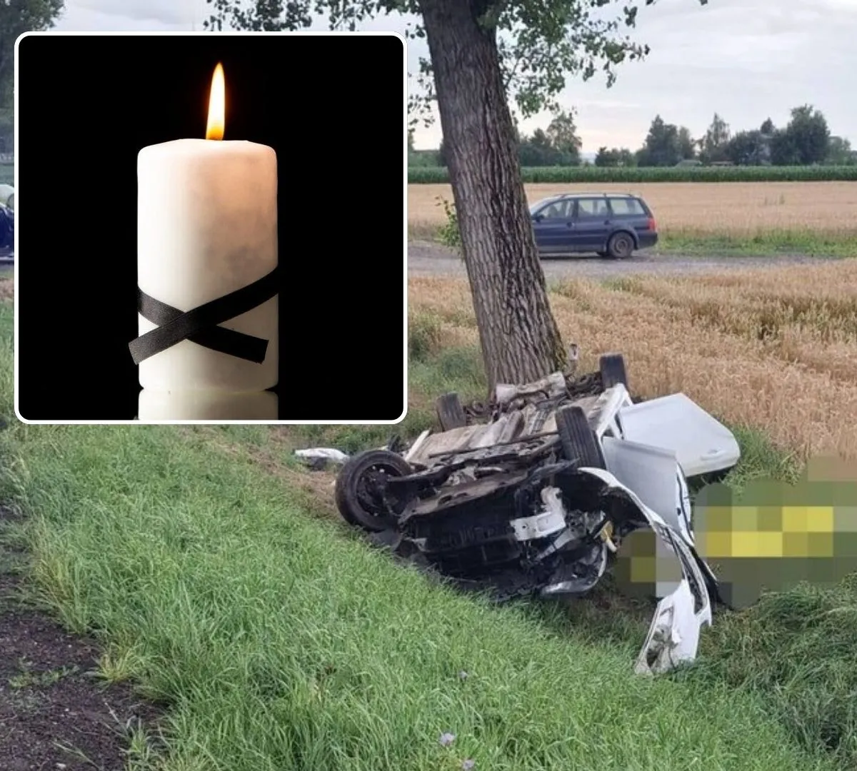 Tragedia w Żerdzinach. 28-latek zginął po dachowaniu forda na DW 416