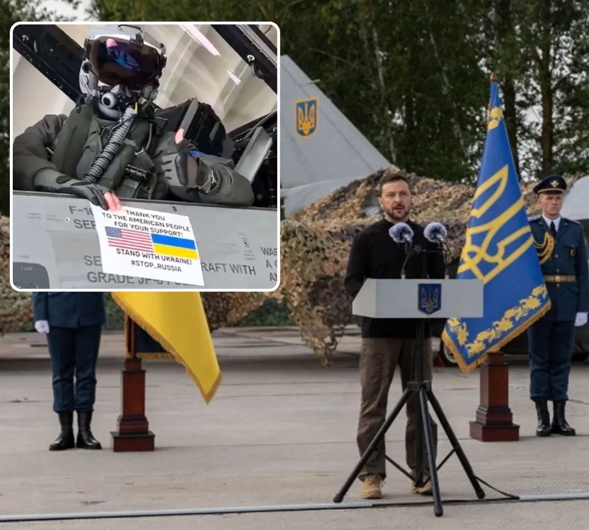 Incydent z udziałem F-16 na Ukrainie. Pilot ocalał po awarii maszyny