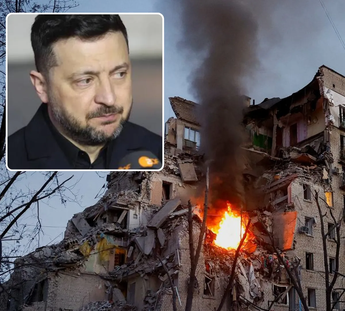 Krwawa noc w Kijowie i incydent w Polsce. Rosyjskie rakiety niszczą bloki