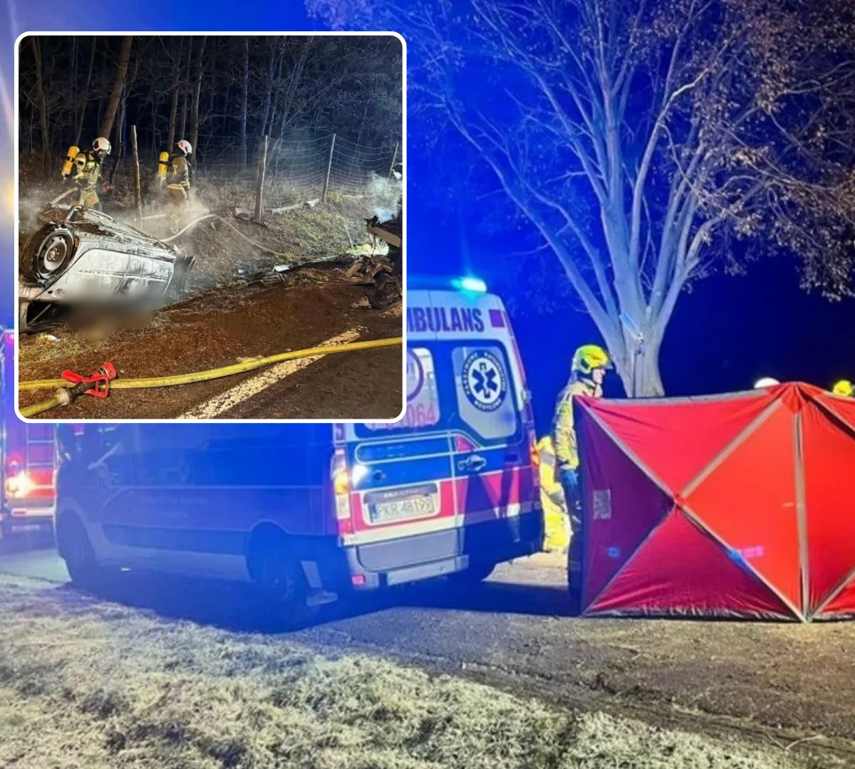 Tragiczna sobota na DK12. 19-latek zginął w wypadku pod Bobrzanami