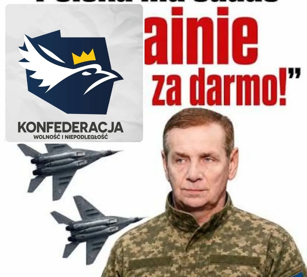 Konfederacja oburzona słowami weterana z Ukrainy. "Mamy oddać myśliwce za darmo?"